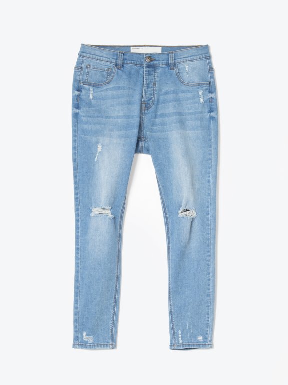 Mrkváčové džíny s dírami