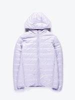 Basic quilted light padded packable jacket with hood