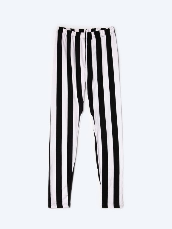 Stripe print leggings