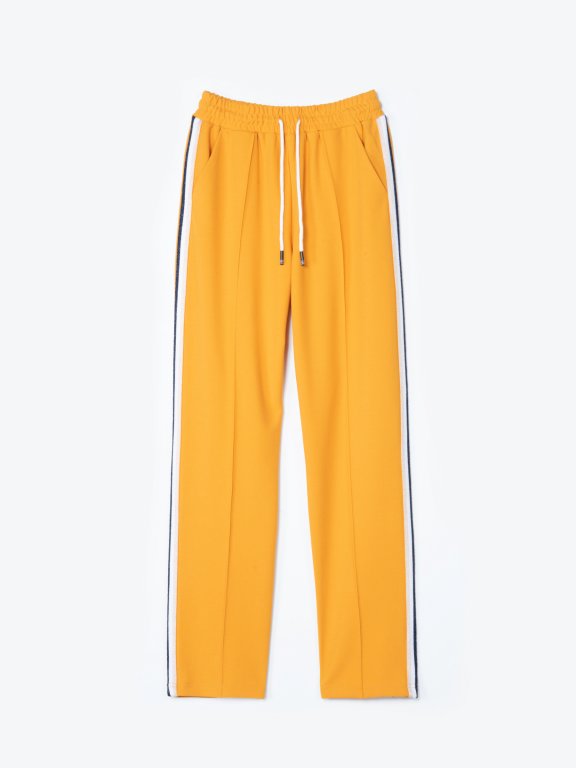 Taped wide leg trousers