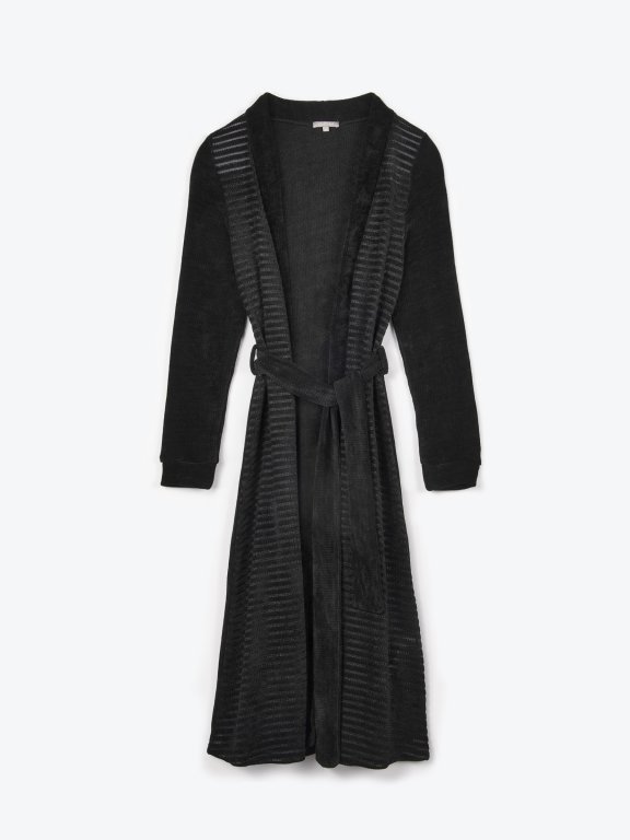 Longline structured cardigan with belt