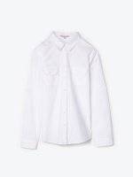 Stretchy cotton slim fit shirt with chest pockets