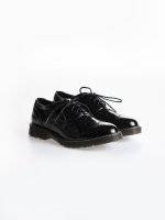 Faux leather oxford shoes