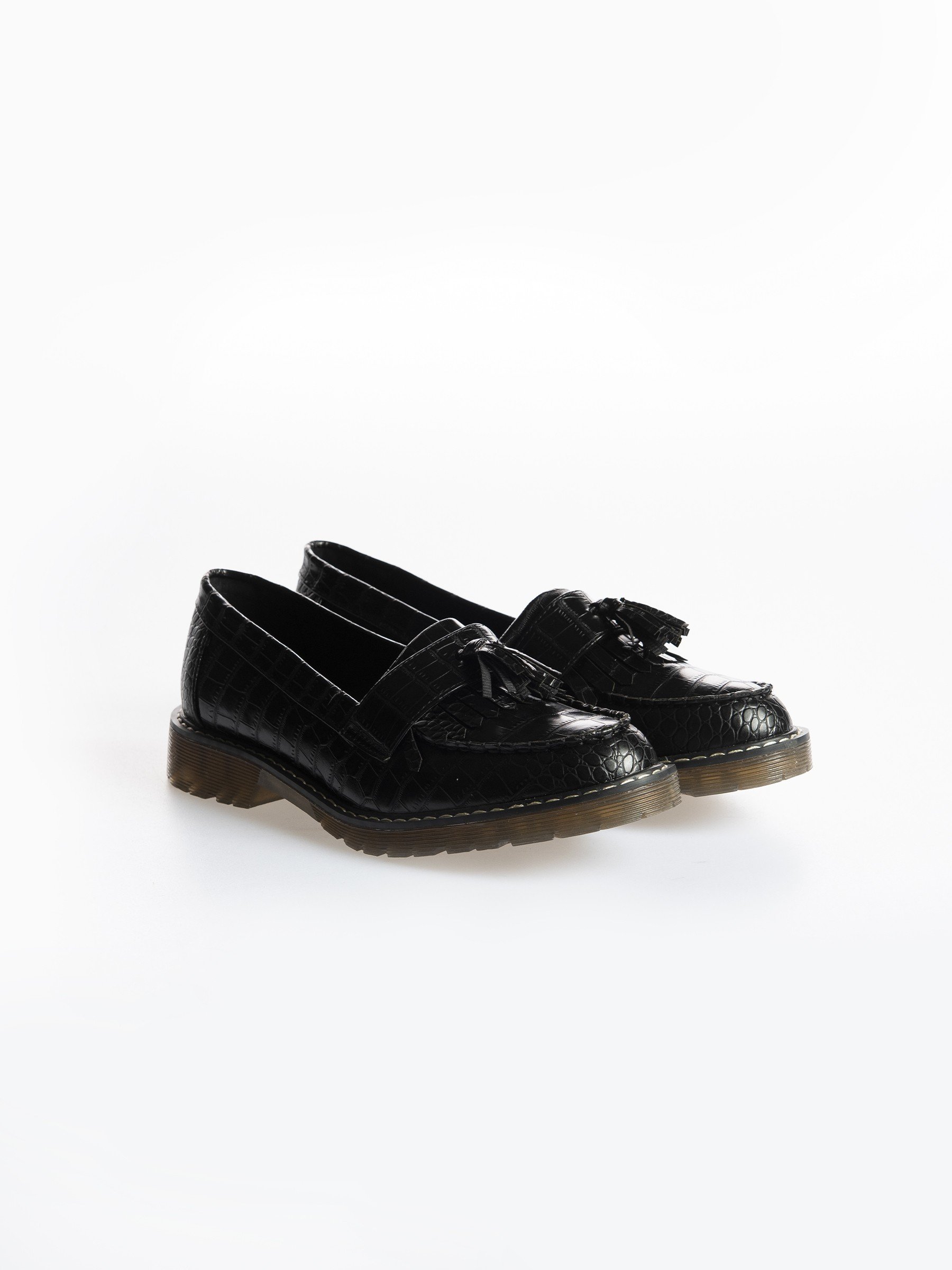 faux leather loafers womens