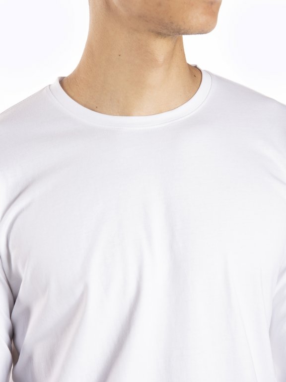 Basic dżersejowa koszulka z długim rękawem