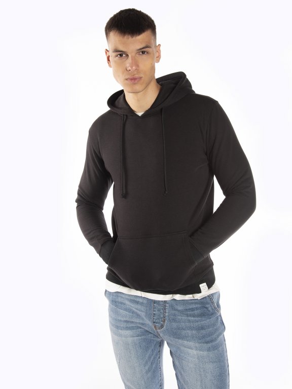Basic pouch pocket hoodie