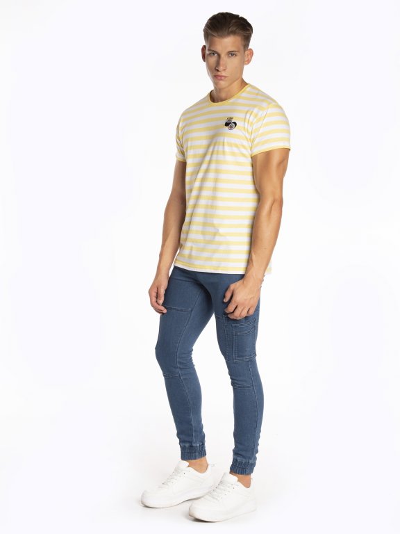 Striped t-shirt with embroidery
