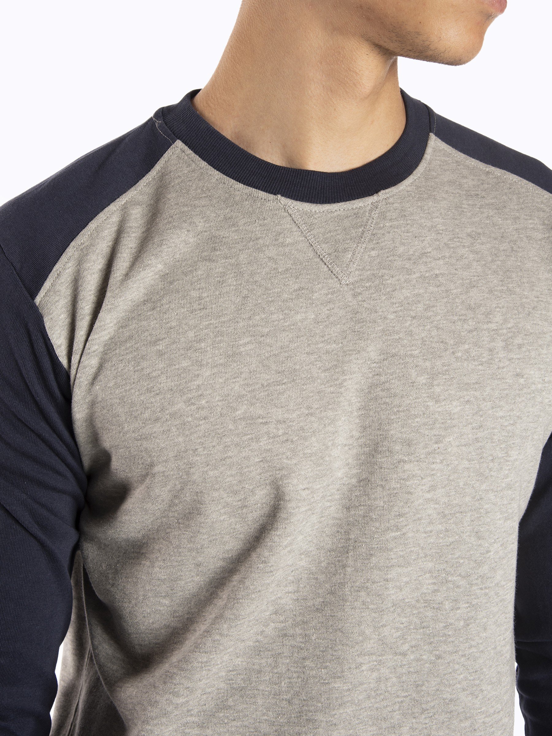 Sweatshirt with kangaroo pocket and contrast sleeves | GATE