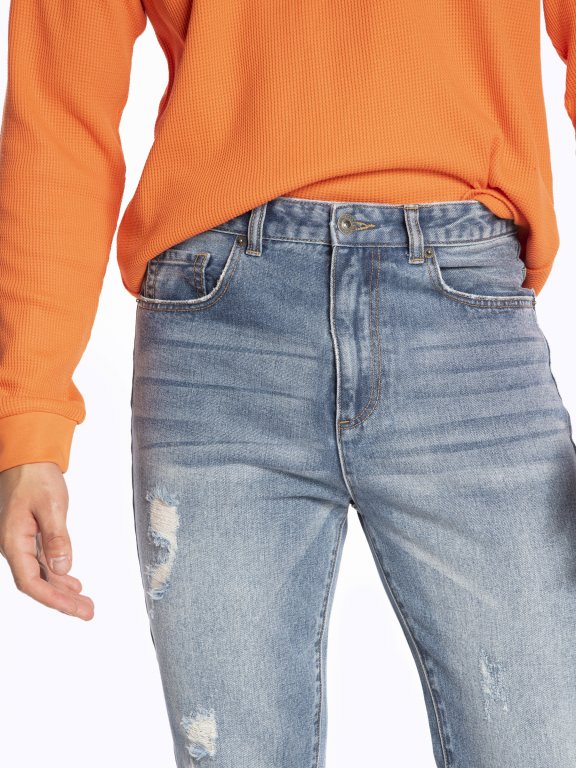 Bavlnené skrátené džínsy