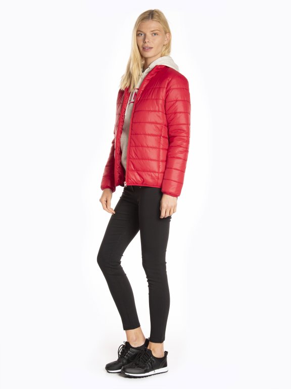 Basic quilted light padded packable jacket