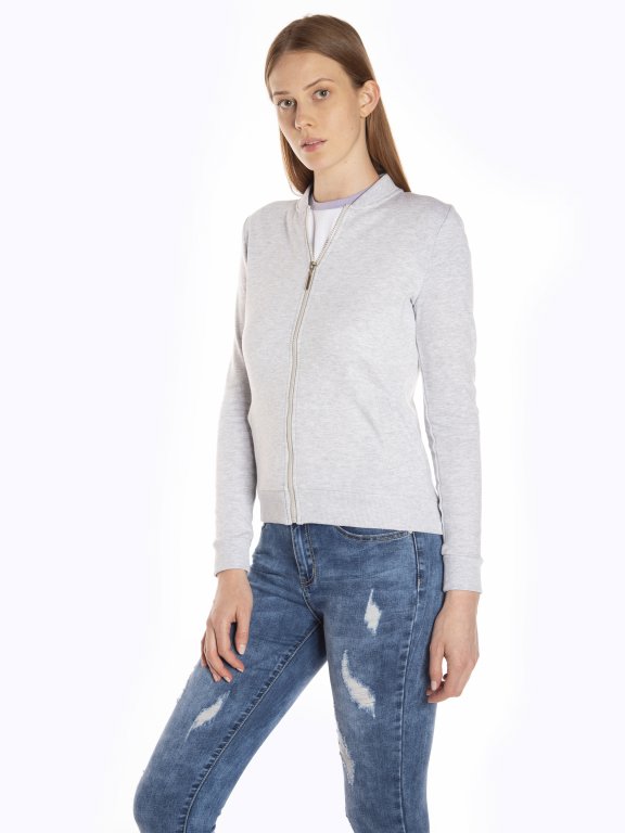 Basic zip-up sweatshirt