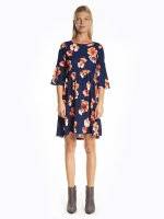 Floral print dress with bell sleeves