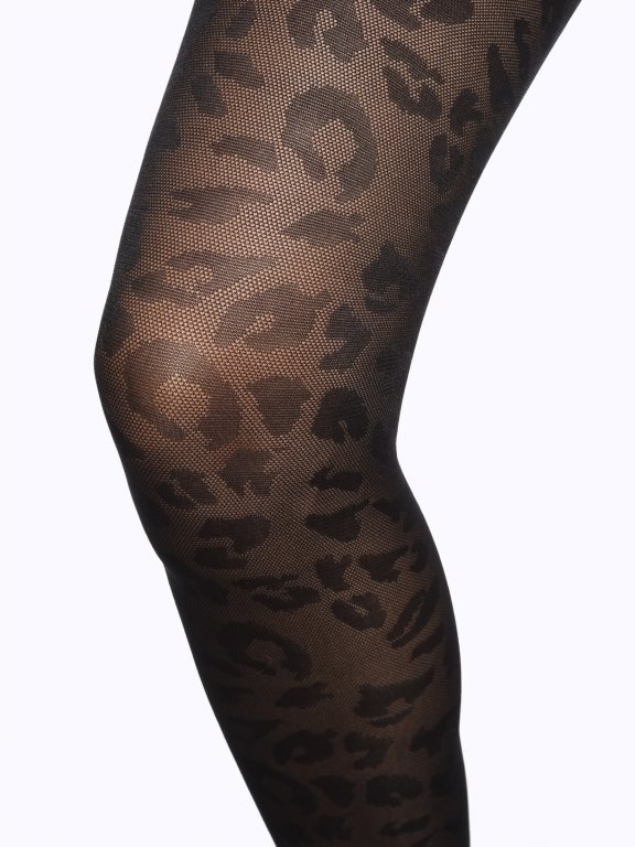 Leopard pattern tights