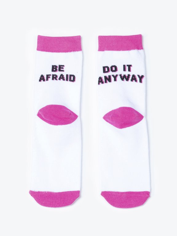 Crew socks with message