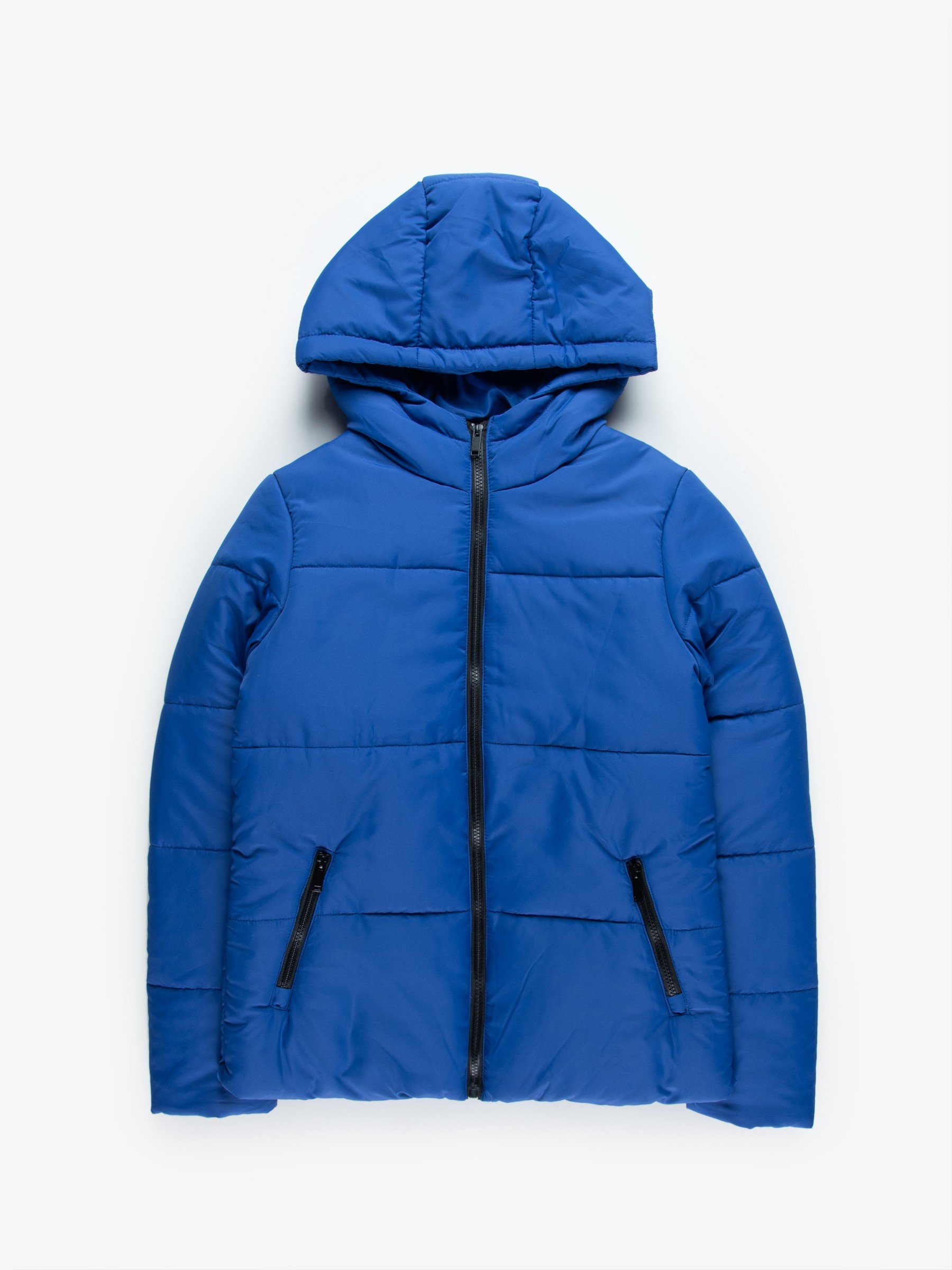 Plain puffer jacket with hood | GATE
