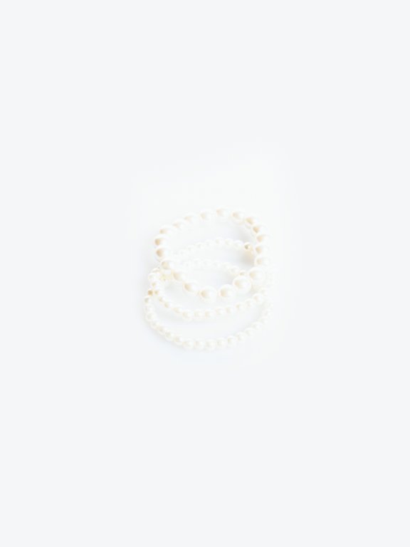 3-pack pearl bracelets set