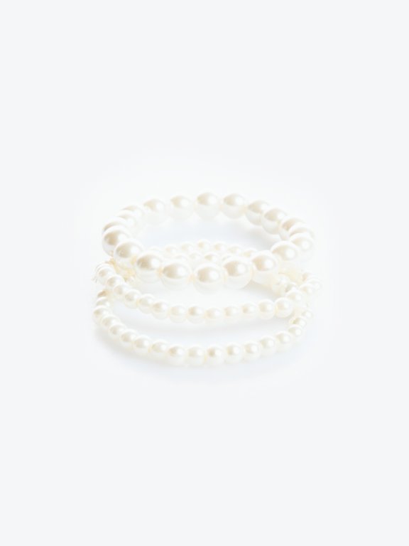 3-pack pearl bracelets set
