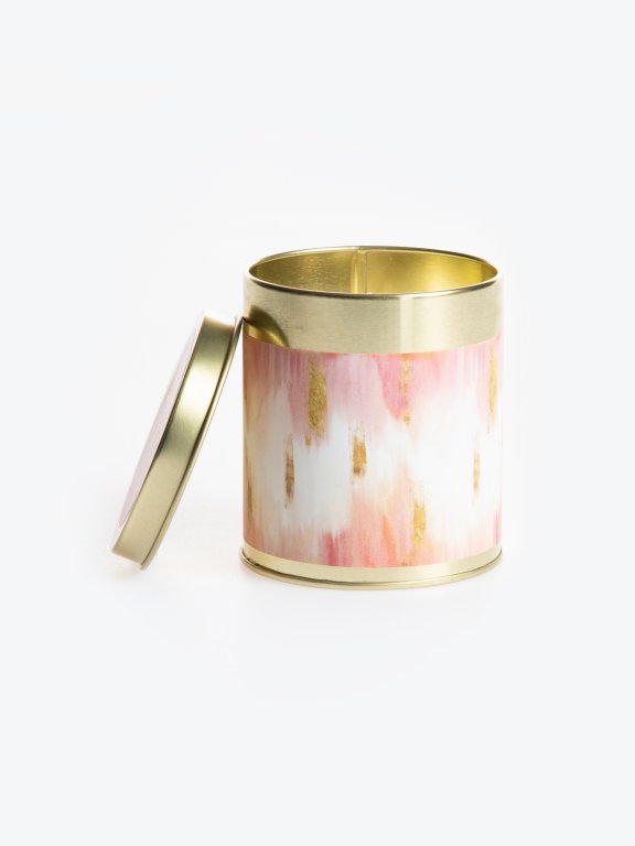 Loving peony scented tin candle