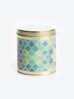 Tropical breeze scented tin candle