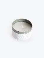 Orange blossom scented candle in a tin