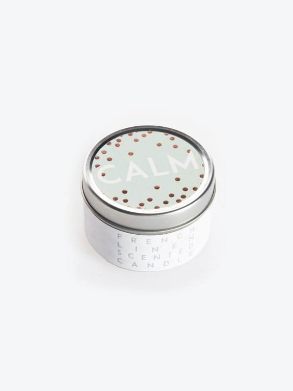 Orange blossom scented candle in a tin