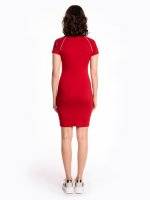 Bodycon dress with front zipper