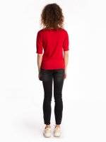 T-shirt with puff sleeves