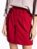 High-waisted button-down skirt