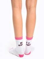 Crew socks with message