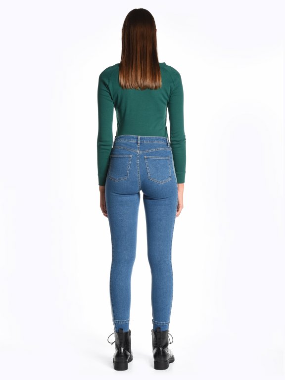Skinny jeans with side pannel