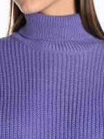 Rib-knit roll neck jumper