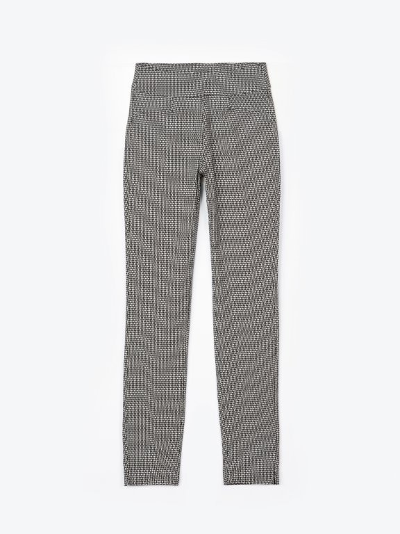Monochrome print skinny trousers