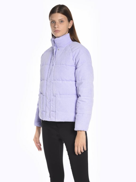 Quilted padded corduroy jacket
