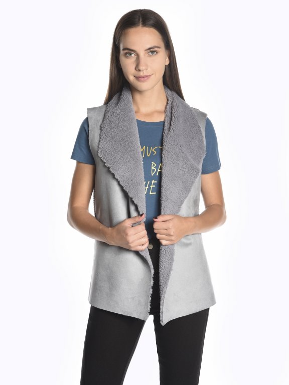Pile lined combined waistcoat