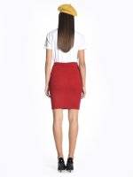 Bodycon skirt with zippers