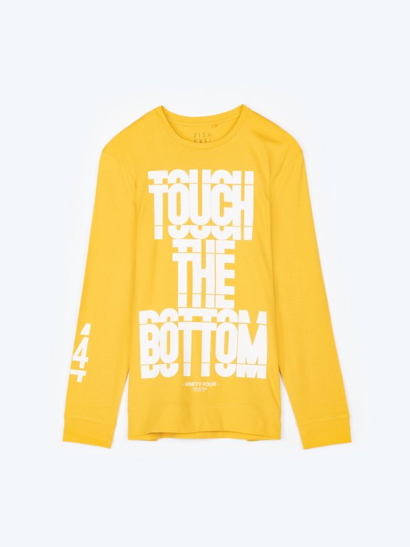 Long sleeve t-shirt with message print