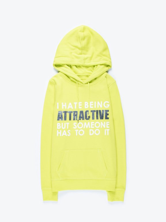 Hoodie with message print