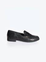 Faux snake skin loafers