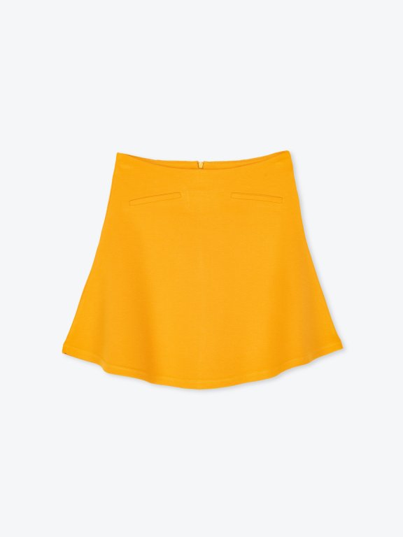 A-line skirt with faux pockets