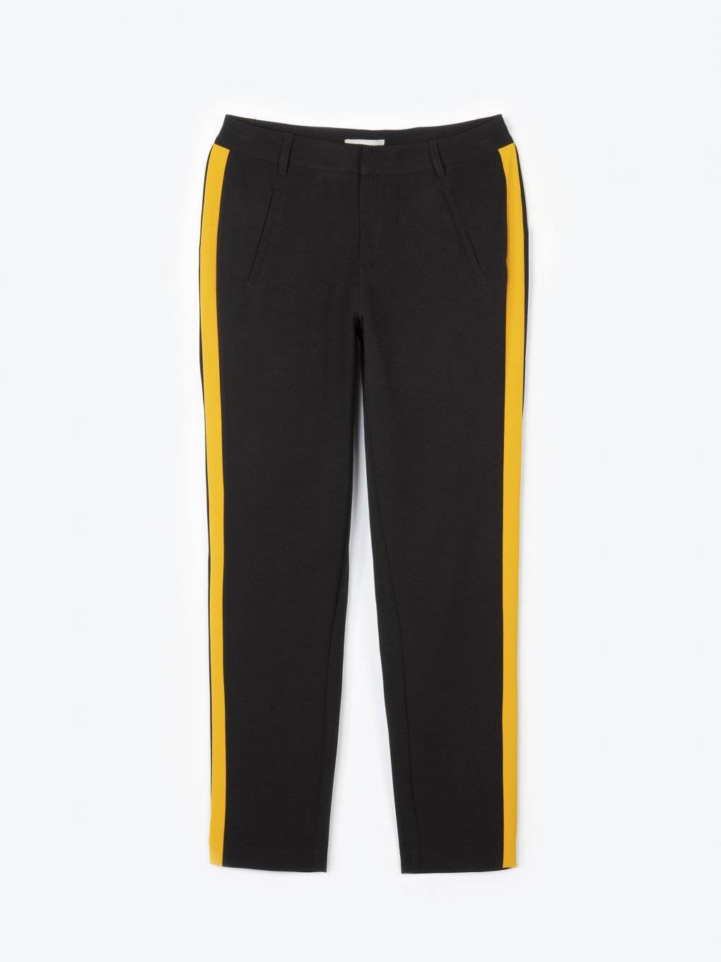 Taped straight fit trousers