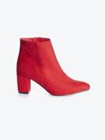 Faux suede high heel ankle boots
