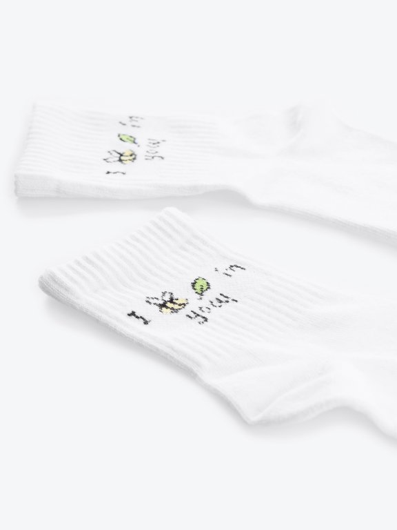 Crew socks with cute design