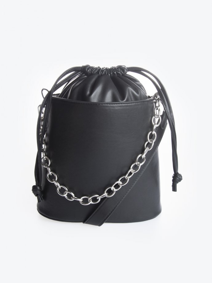 bucket bag with chain detail