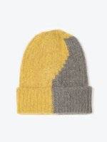 Two colour ribbed beanie