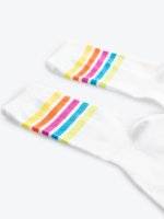 Crew socks with stripes