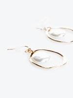Drop earrings with faux pearls