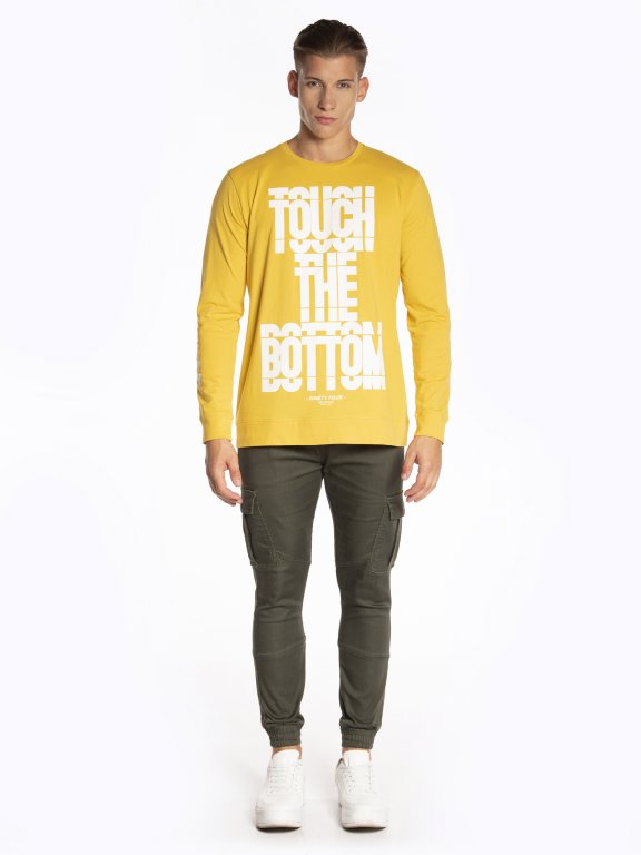 Long sleeve t-shirt with message print