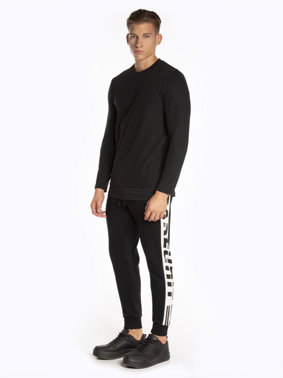 Sweatpants with side panel