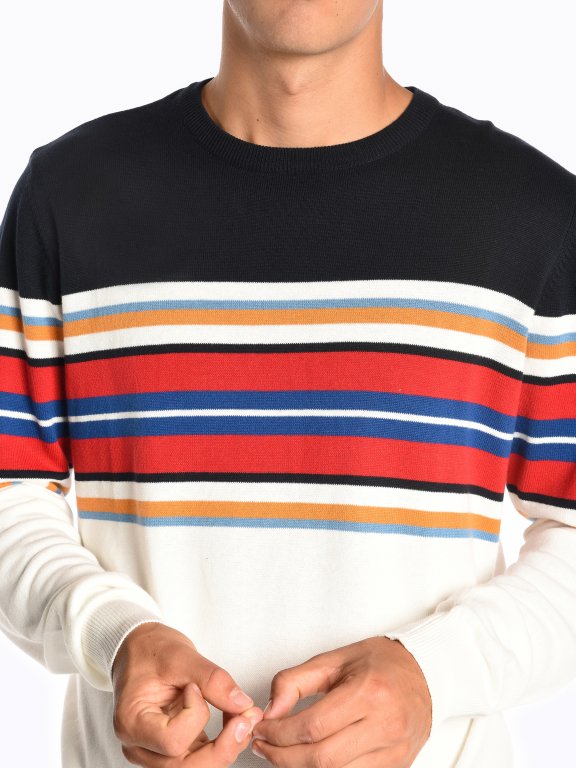 Jumper with colorful stripes