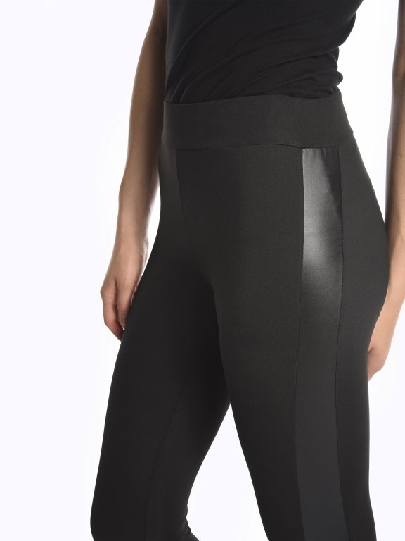 Leggings with coated side tape